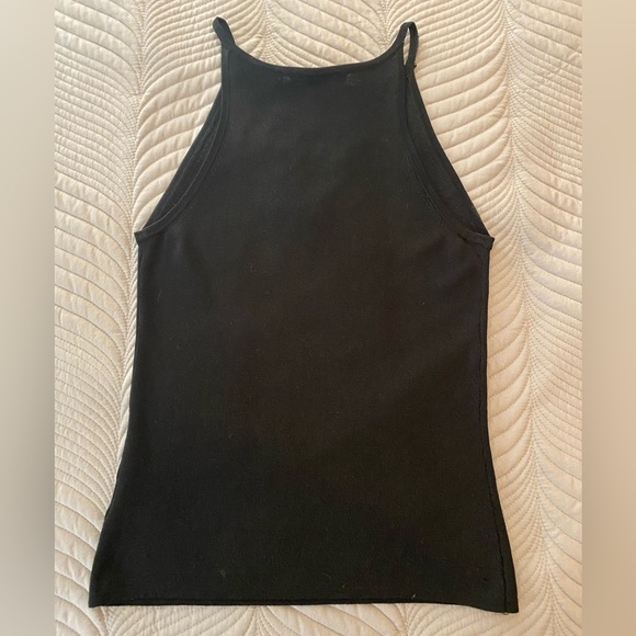 Tristan & Iseut beaded black sleeveless top. Clear & jet beads. Size M - Picture 3 of 6